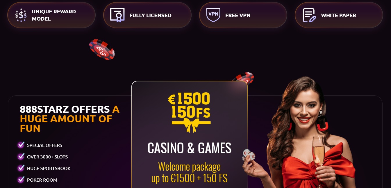 Bonus 10 $ za brak depozytu w przedsiębiorstwie 888Starz Gambling!